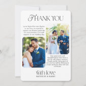 ノスタルジック型ラウンドコーナー3写真結婚ズ サンキューカード (正面)