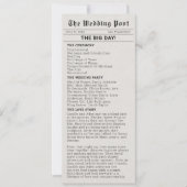 ノスタルジック新聞結婚式 プログラム (正面)