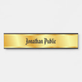 ノスタルジック書付きスクリプエレガントトフェイク金ゴールド サインプレート (正面)