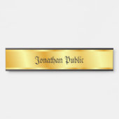 ノスタルジック書道台本エレガント金ゴールドルック サインプレート (正面)