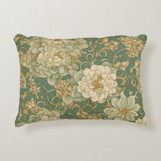ノスタルジック花模様インヴィンテージハウス アクセントクッション