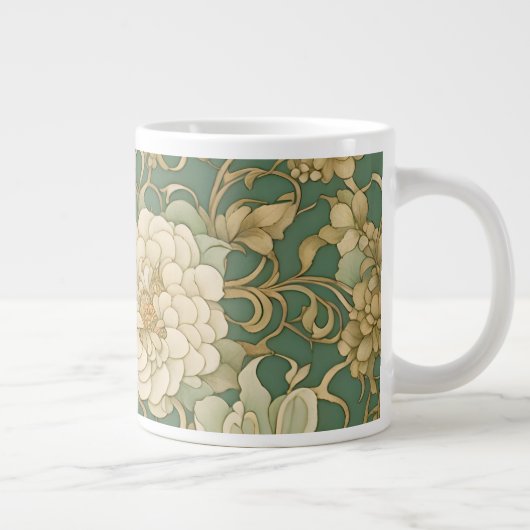 ノスタルジック花模様インヴィンテージハウス ジャンボコーヒーマグカップ (右)