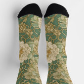 ノスタルジック花模様インヴィンテージハウス ソックス (上部)