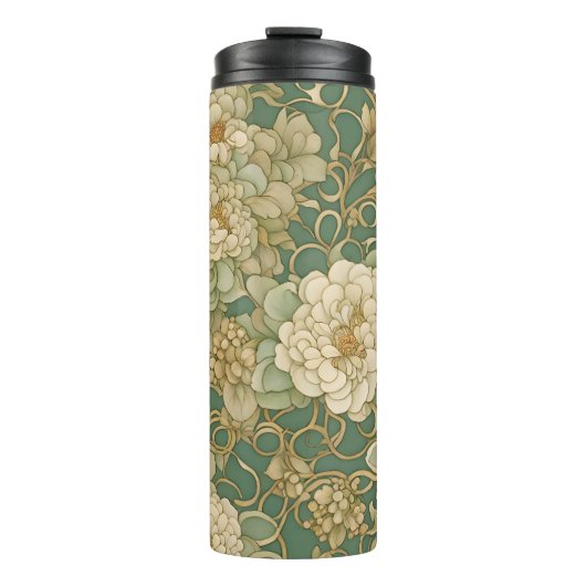 ノスタルジック花模様インヴィンテージハウス タンブラー (正面)