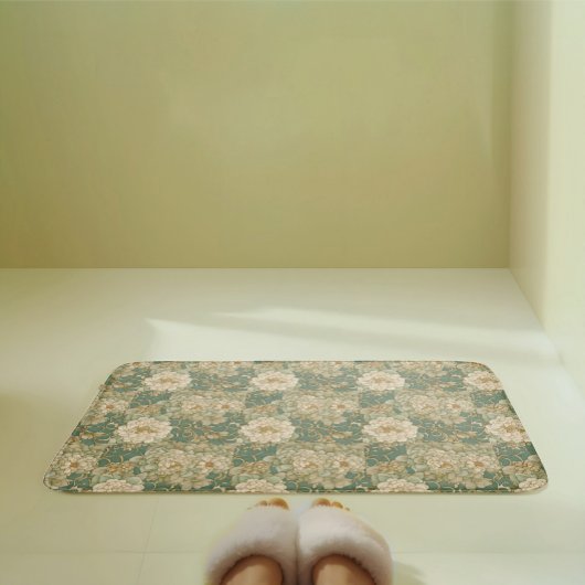ノスタルジック花模様インヴィンテージハウス バスマット