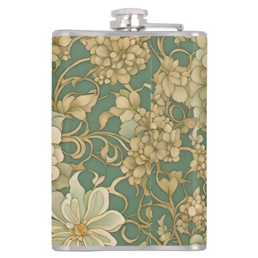 ノスタルジック花模様インヴィンテージハウス フラスク (裏面)