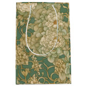 ノスタルジック花模様インヴィンテージハウス ミディアムペーパーバッグ (正面)