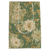 ノスタルジック花模様インヴィンテージハウス ミディアムペーパーバッグ (裏面)