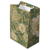 ノスタルジック花模様インヴィンテージハウス ミディアムペーパーバッグ (裏面アングル)