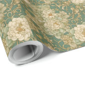 ノスタルジック花模様インヴィンテージハウス ラッピングペーパー (ロールコーナー)