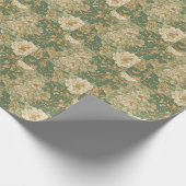 ノスタルジック花模様インヴィンテージハウス ラッピングペーパー (角)