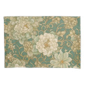 ノスタルジック花模様インヴィンテージハウス 枕カバー (正面)