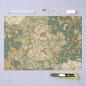 ノスタルジック花模様インヴィンテージハウス 薄葉紙 (クラフト)