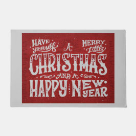 ノスタルジック"ありますあなた自身にメリーで小さいクリスマス"が ドアマット