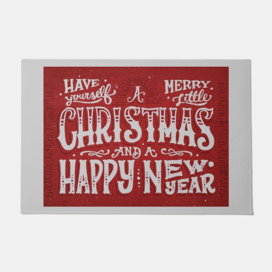 ノスタルジック"ありますあなた自身にメリーで小さいクリスマス"が ドアマット (正面)