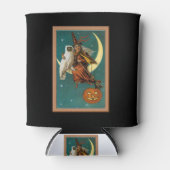 ノスタルジック ハッピー ハロウィン 魔女とフクロウ 缶クーラー (正面)