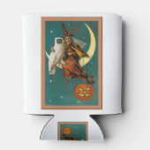 ノスタルジック ハッピー ハロウィン 魔女とフクロウ 缶クーラー (裏面)
