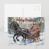 ノスタルジック フリージアン クリスマス 雪上馬車 (正面/裏面)