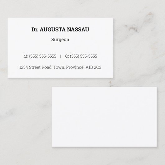 ノスタルジック、ヴィンテージ、クラシックビジネスカード 名刺 (正面/裏面)