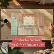 ノスタルジック 1950年代 レトロ キッチン デジタル 難問パズル