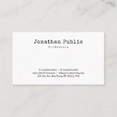 ノスタルジーデザインミニマルプレーンレトロトレンディー 名刺 (正面)