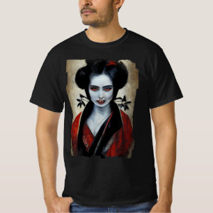 ノスフェラトゥゲイシャ 吸血鬼のポートレート Tシャツ