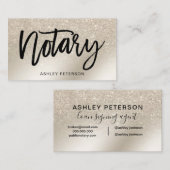 ノタリーパールグリッターアイボリー勾グラデーション配金属 名刺 (正面/裏面)