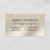 ノタリーパールグリッターアイボリー勾グラデーション配金属 名刺 (裏面)