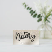 ノタリーパールグリッターアイボリー勾グラデーション配金属 名刺 (スタンド正面)