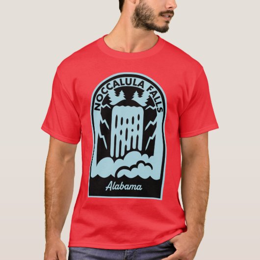 ノッカルの滝 アラバマ州 オーバーサイズ Tシャツ (正面)