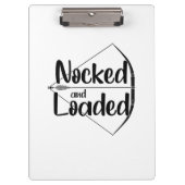 ノッキングとロードされた弓術 クリップボード (正面)