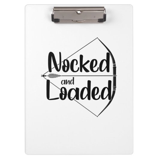 ノッキングとロードされた弓術 クリップボード (正面)