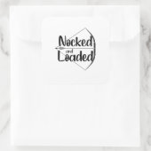 ノッキングとロードされた弓術 スクエアシール (バッグ)