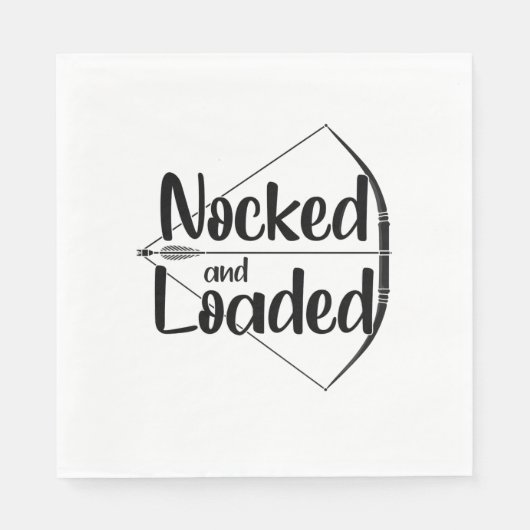 ノッキングとロードされた弓術 スタンダードランチョンナプキン (正面)