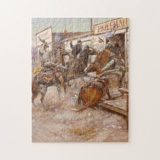 ノッキングなしで1909年 – チャールズ・マリオン・ラッセル ジグソーパズル (縦)