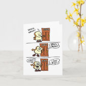 ノックあなたのパン母の日 カード (黄色い花)