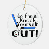 ノックあなた自身Numchucks セラミックオーナメント (左)