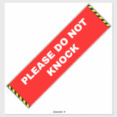 ノックしないサイン – 赤 シール (シート)