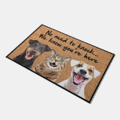 ノックする必要はない、あなたはここの動物を知る ドアマット (アングル)