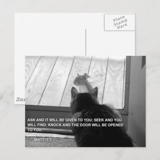 ノックする ポストカード (正面/裏面)