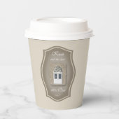 ノックとドアが開く – 紙カップ 紙コップ (正面)