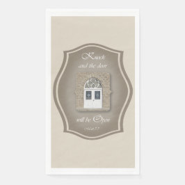 ノックとドアが開く – 紙ナプキン