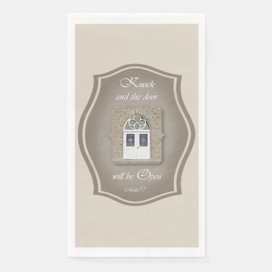 ノックとドアが開く – 紙ナプキン (正面)