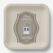 ノックとドアが開く – 紙プレート ペーパープレート (正面)