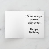 ノックのノックのオバマのヘルスケアのバースデー・カード カード (内部)