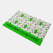 ノックはギン時計のギンおもしろいドリンカーだ ドアマット (アングル)