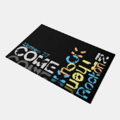 、ノックは来られて、それから、大きく黒い玄関マット揺れます ドアマット (アングル)