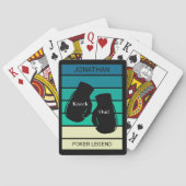 ノックアウトトランプのポーカー凡例ボクシング手袋モノグラム名 トランプ (裏面)