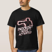 ノックアウトモード起動 – ボクシング パワー Tシャツ (正面)