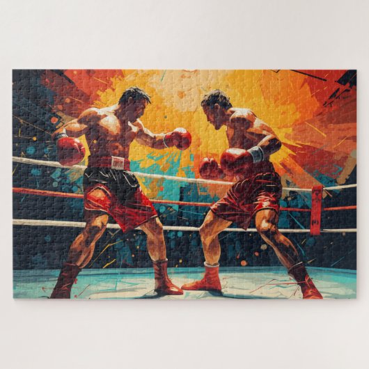 ノックアウトラウンド：ボクシング操作 ジグソーパズル (横)